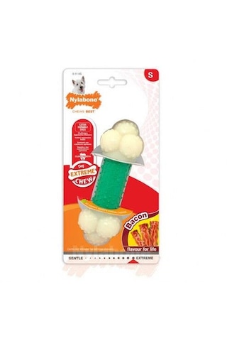 Nylabone Domuz Pastırması Aromalı Köpek Çiğneme Kemiği S