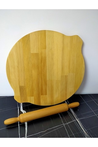 57Cm Çapında %100 Cam Tezgâh Üstü Yufka Sofrası Merdane