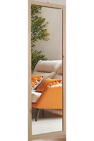 Ttn Ahşap Çerçeve Duvar Hol Boy Ayna 121x37 CM Açık Ceviz