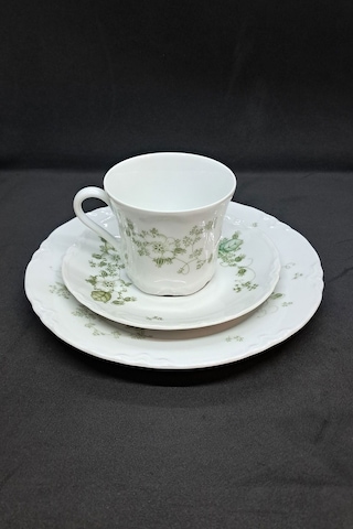 Racine Camargue Duble Vintage Kahve Fincanı 3 Parça 180 Ml Gri