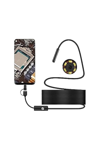 Vtn-05 Endoskop Yılan Kamera 5 Metre Android Uyumlu Su Geçirmez