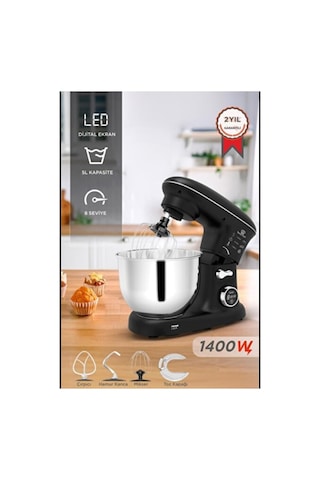 Tastech TMK-1400DT 1400 W Stand Mikser Hamur Yoğurma Makinesi