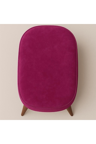 A5 Home Oval Puf Mürdüm