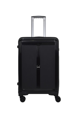 Elatae Premium Polipropilen Orta Boy Kırılmaz Valiz Siyah V303 Siyah