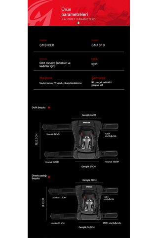 Eternal Luck Motosiklet Dirsek Pedleri Siyah