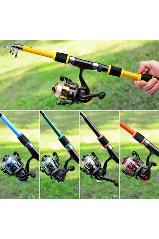 Proberos Hwcset109 Yeni Başlayanlar İçin Yemli 1.5m Olta Ve Makara Kombo Seti - Mavi