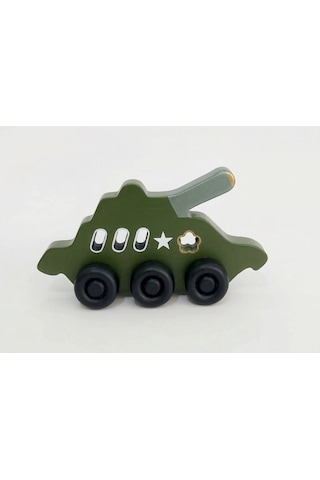 Boyanabilir Ahşap Oyuncak Tank