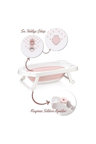 Hobby Life Katlanabilir Bebek Küvet Seti Pembe