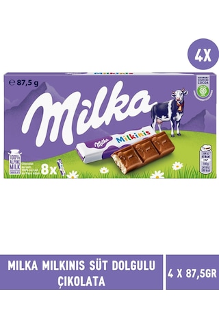 Milka Milkinis Süt Dolgulu Çikolata 4 x 87.5 G