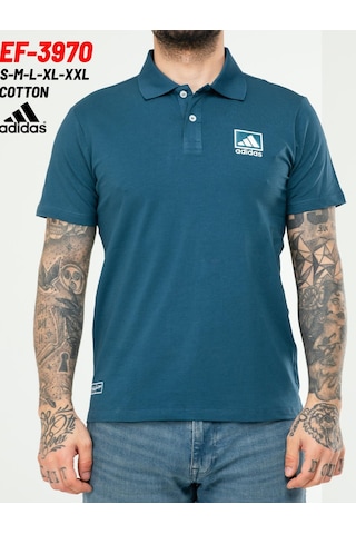 Adidas Ef-3970 Erkek Pamuk Cotton Polo Yaka T-shirt İndigo