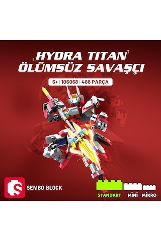 Hydra Titan Ölümsüz Savaşçı Robot Yapı Bloğu Seti