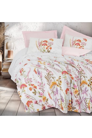 Cotton Box Çift Kişilik Nevresim Takımı Lilura Pembe Çok Renkli