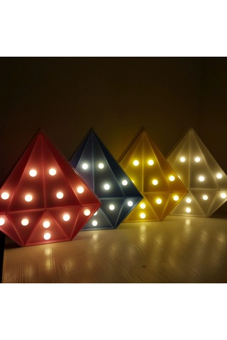 Konesam Beyaz Led Pırlanta Dekoratif Lamba Odalar İçin Oda Aydınlatma Ve Dekorasyon Aleti 2xaa Pil İle Çalışır Pil Dahil Değil Beyaz