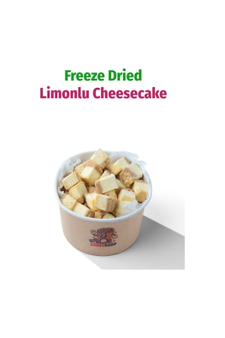 Freeze Dried Limonlu Cheesecake Kurutulmuş Çıtır Cheesecake Küpleri, Tatlı Küpleri Atıştırmalık - 100 Gr