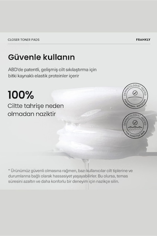 Frankly Pirinç Özü 9 Çeşit Peptit Ve Kolajen İçeren Gözenek Sıkılaştırıcı Closer Toner Pad 70 Adet 105 ML