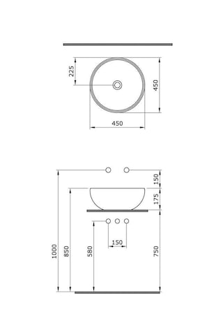 Bocchi Venezia Çanak Lavabo 45 CM Mat Somon 1119-032-0125