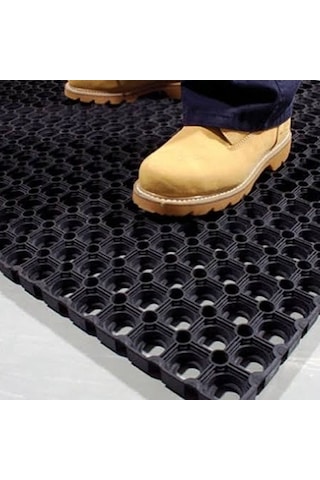 40 60 Petek Desenli Kauçuk Paspas Altı Açık