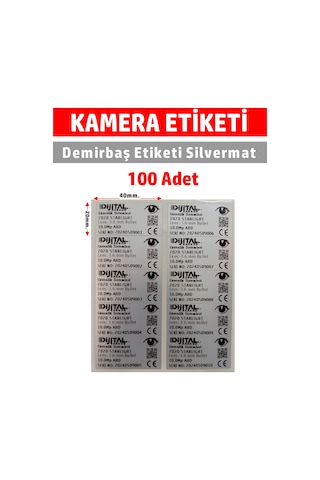 Kişiye Özel Baskılı Kamera Etiketi Seri Numaralı Baskılı 100adet