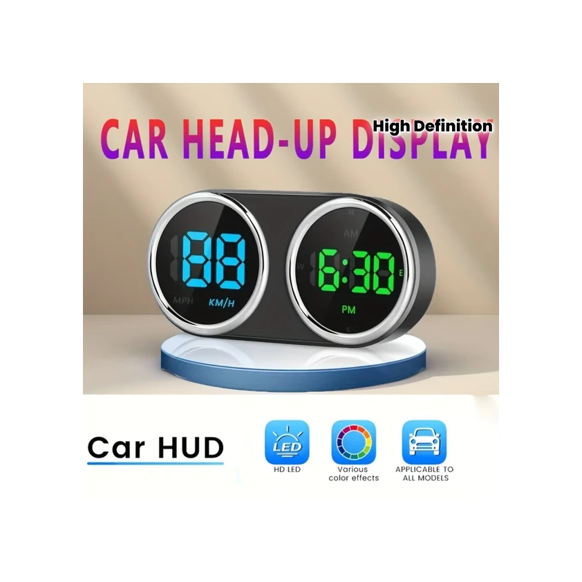 Willowhaven Black V15 Evrensel Araç Hud Gösterge Sistemi Net Hız Ve Zaman Usb Güç Çoğu Araca Uyum