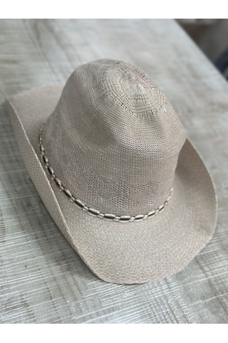 Aysbutk Unisex Hasır Şapka Bej