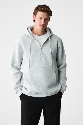 Grimelange Justus Erkek Kapüşonlu Kanguru Cepli Fermuar Yakalı Grimelanj Sweatshirt Grimelanj