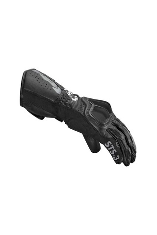 Spidi Sts-3 Korumalı Uzun Motosiklet Eldiveni Siyah