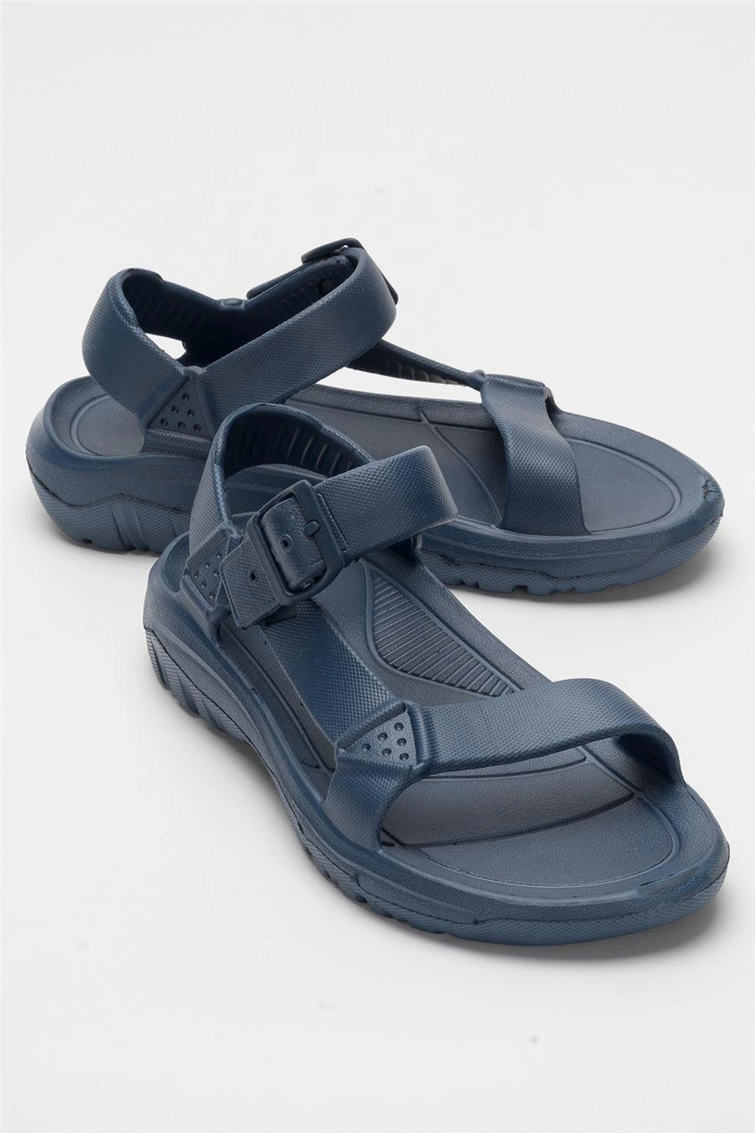 Unisex Eva Spor Kaymaz Yürüyüş Sandaleti Lacivert Lacivert