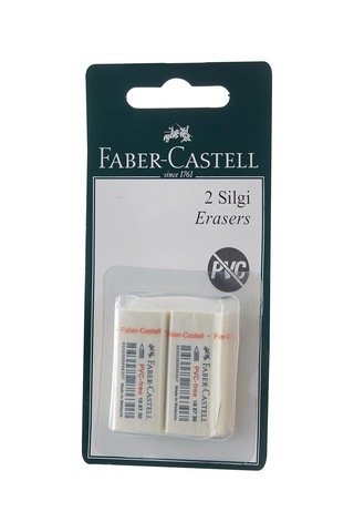 Faber-castell 2 Plastik Silgi 7086/30 Beyaz