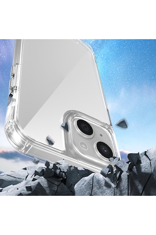 Apple Uyumlu iPhone 13 Uyumlu Kılıf Aihttgli Takılabilir Askı Aparatlı Zore Snap Silikon Kapak-şeffaf Şeffaf -