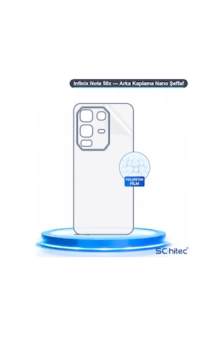Schitec Infinix Note 50x Uyumlu Arka Yüzey Hidrojel Koruyucu Film 36617072