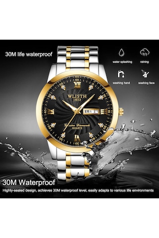 Yunboo Wlısth Q351 Kadın Kol Saati - Paslanmaz Çelik Kordon, 30m Su Geçirmez, Akıllı Gündem/tarih Gösterimi, Akşam Görünürlüğü, Zirve Kol Saati Çok Renkli