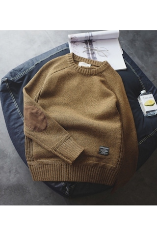 Erkekler İçin Kore Tarzı Kazak Haki