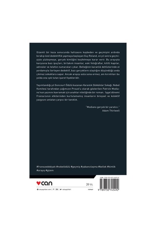 Karanlık Dükkânlar Sokağı - Patrick Modiano - Can Yayınları
