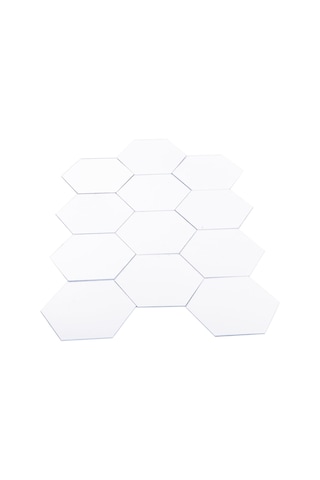 Tenfowee 12 Adet Gümüş Renkli Akrilik Hexagon Yansıtır Duvar Sticker - Yeni Ve Kaliteli Malzeme İle Diğer