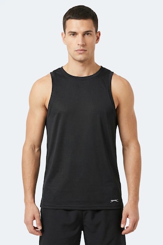 Slazenger Korba Erkek Kolsuz Siyah Tişört Siyah