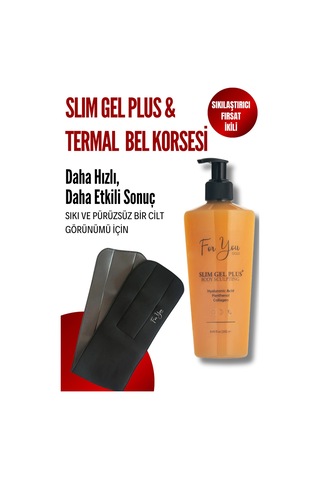 Sıkılaştırıcı, Bölgesel İncelme, Selülit Ve Çatlak Karşıtı, Slim Jel Plus& Termal Bel Korsesi