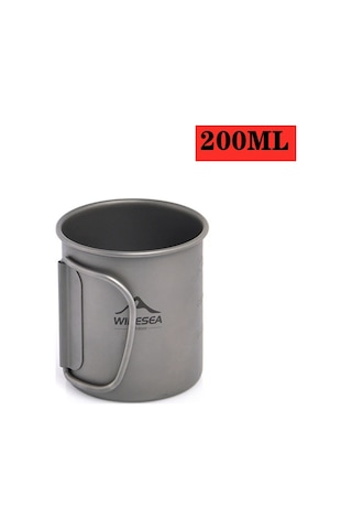 Ranyeek Titanium Kamp Çelik Bardak, Katlanabilir Kollü, Hafif, Isıya Dayanıklı, 375ml, Çadır, Yürüyüş, Outdoor Malzeme Çok Renkli