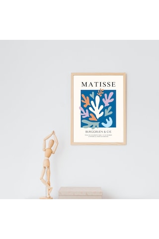 Mavinin Büyüsü Matisse Duvar Tablosu Çerçeveli 2'li Set Ahşap Renk 30 X 42 Boyut/ebat