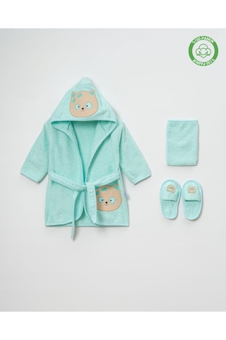 Kedili Bornoz Takımı 1-2 Yaş Mint