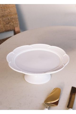 The Mia Grande Pasta Kek Standı Beyaz 31x12 Cm Grd0014 Beyaz