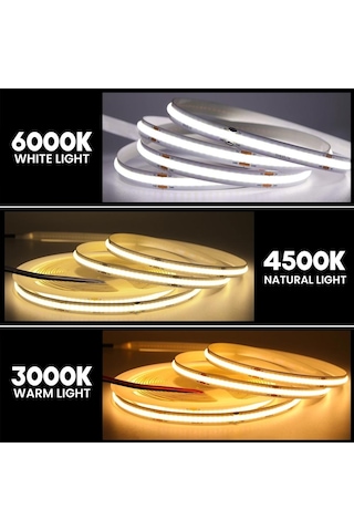 Soğuk Beyaz Dc 5v Usb Cob Şerit 320leds/m Beyaz/buz Mavisi/pembe/sarı/pembe/kırmızı Esnek Şerit Halat Gece Lambası Tv Arkaplan Led Şerit 2m