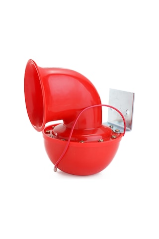 Springsun 12v Kırmızı Elektrikli Boğa Boynuzu Hava Klarneti - 200db Yüksek Ses, Araba Motosiklet Kamyon Gemi İçin - Dayanıklı Abs Ve Metal Malzeme