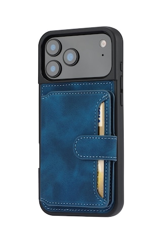 Teleplus Apple Uyumlu iPhone 17 Pro Max Kılıf H67 Kartlıklı Cüzdanlı Kılıf
