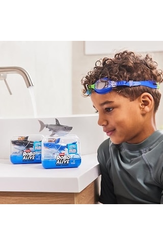 Robo Alive Zuru Su İle Etkinleşen Köpek Balığı Beyaz 2&apos Li Paket Gerçekçi Yüzen Robot Banyo Oyuncağı, Çocuklar, Twens & Teens, Oyunlar Ve Şakalar İçin Suyla Etkinleşen Köpek Balığı, 3 Yaşından