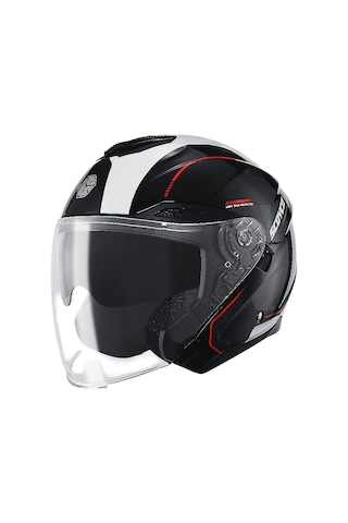Of669 Shuttle Motosiklet Kaskı Güneş Vizörlü Yarım Açık Motorcu Kask Çok Renkli