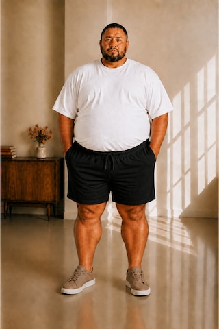 Sngl Tekstil Erkek Büyük Beden Şort 3xl 4xl 5xl 6xl 7xl 8xl 9xl Siyah