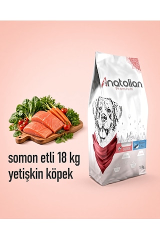 Anatolian Premium Somonlu Orta ve Büyük Irk Yetişkin Köpek Maması 18 kg