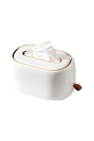 Gajeena Masaüstü/duvar Takılı İç Springli Kağıt Havlu Kutusu - Modern Stili Pet+abs Malzeme - Ev Ofis Kullanıma Uygun Beyaz