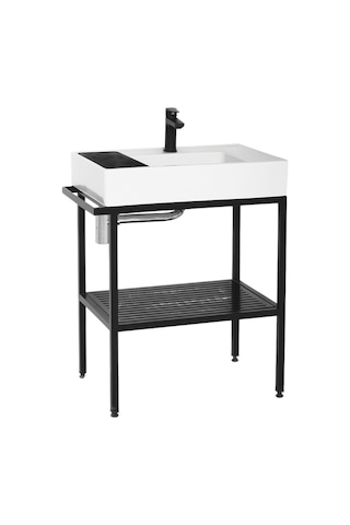 Creavit Arya Lavabo Dolabı 70 Cm Siyah Siyah