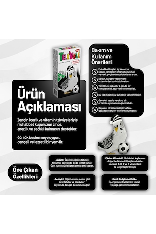 Televole Muhabbet Kuşu Yemi/bjk 300 G - 20 Adet